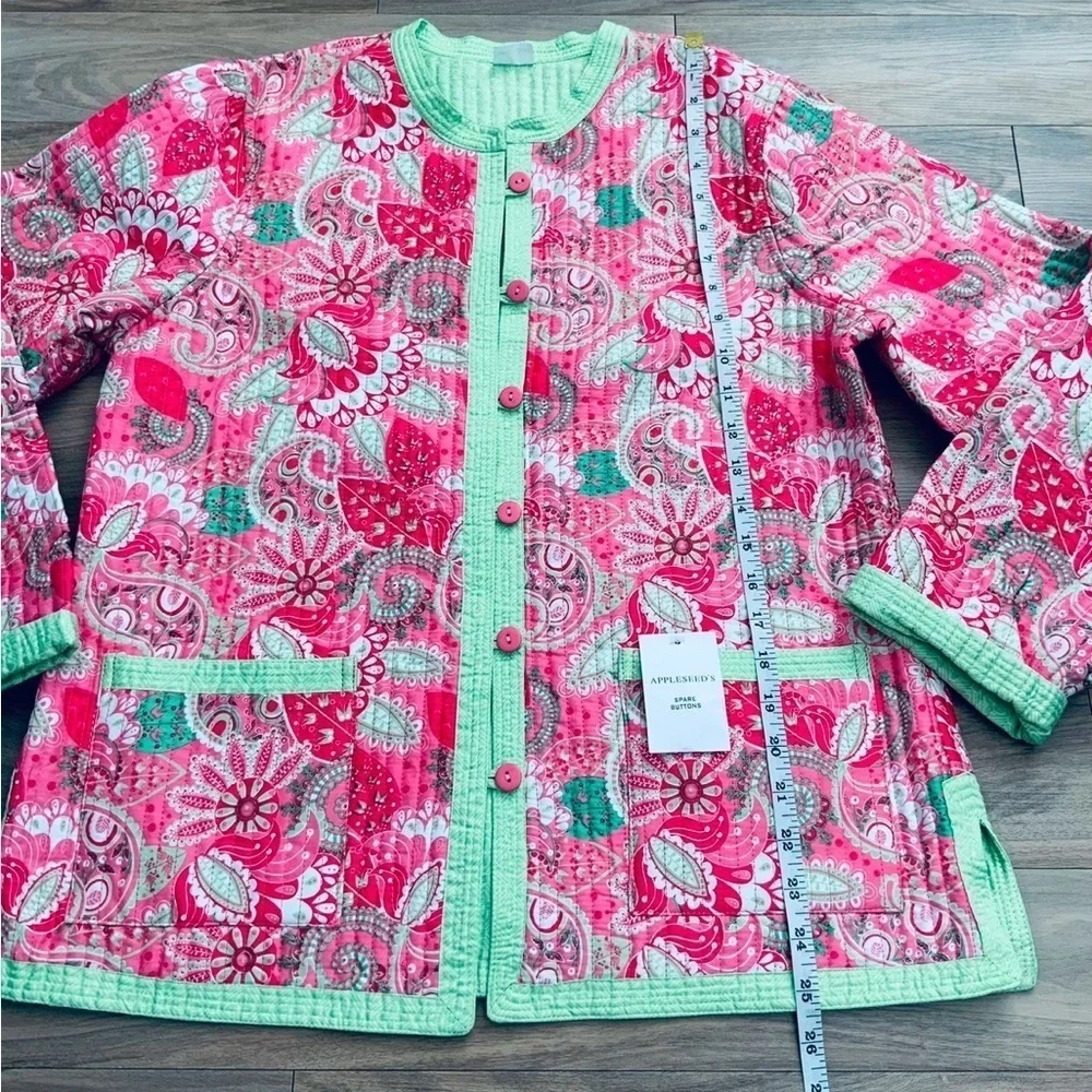 APPLESEED'S Floral Reversible Quilted Kimono Jacket - Picture 2 of 6